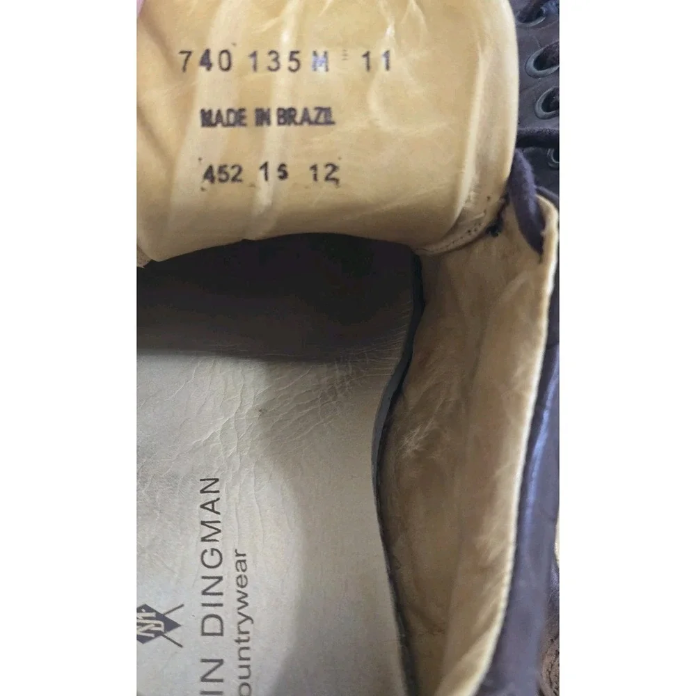 Martin Dingman Countrywear Brown Leather Sneakers Size 11‎